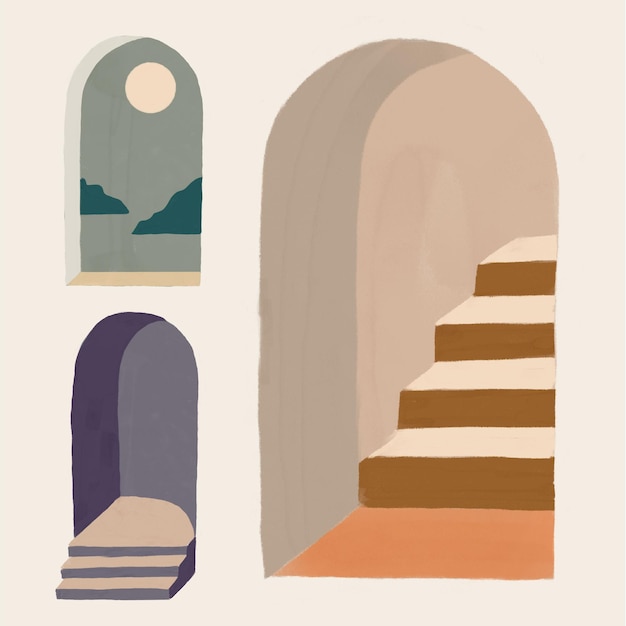 aesthetic shine and bright stair
