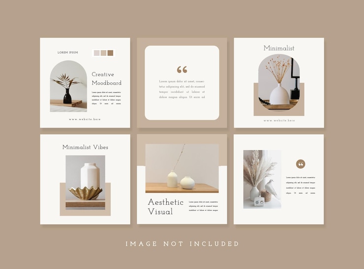 PSD aesthetic social media psd template