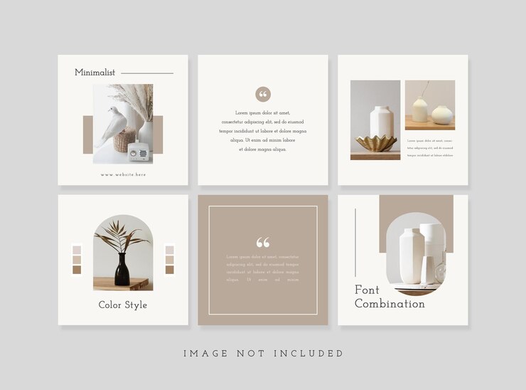 PSD aesthetic social media psd template