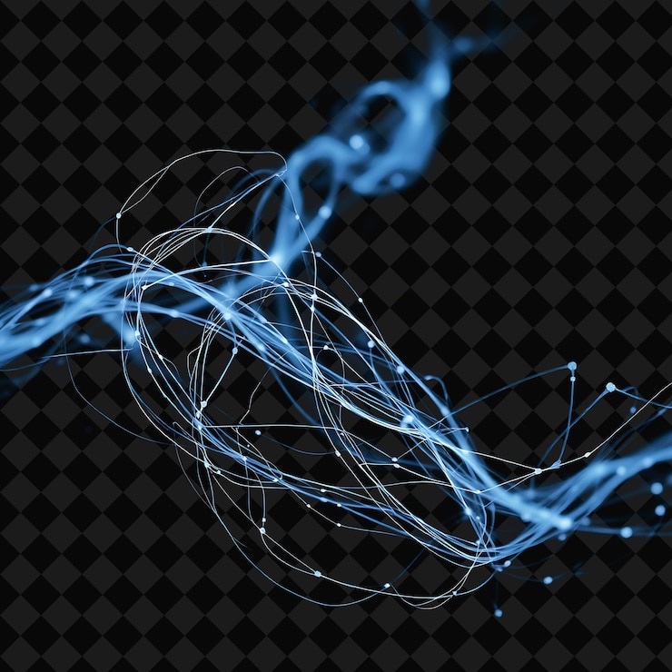 PSD aetherial filaments delicate thread like strands of pale azure hu y2k inspireded light weave and int
