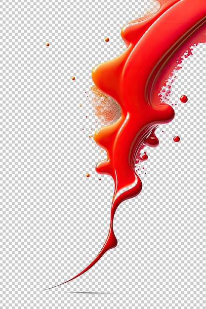 PSD afbeelding van een explosie van rode verf