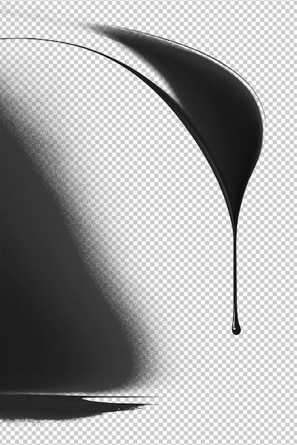PSD afbeelding van een explosie van zwarte inkt