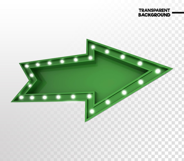 Afgerond frame met verlichting en groen in realistische 3d render