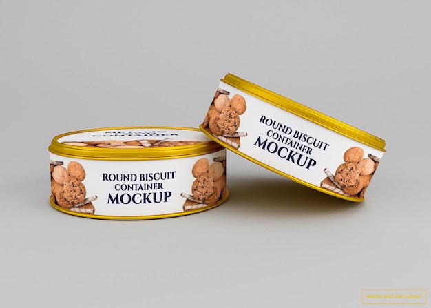 Afgerond koekjeskoekje kan mockup