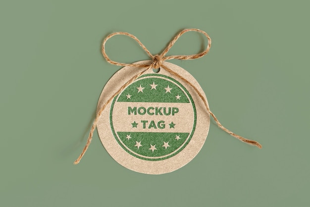 PSD afgerond label label mockup ontwerp