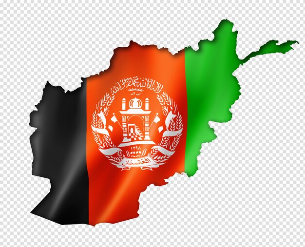 PSD afghan flag map