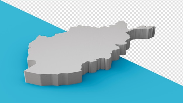PSD アフガニスタン 3 d マップ地理地図作成とトポロジー 3 d イラストレーション