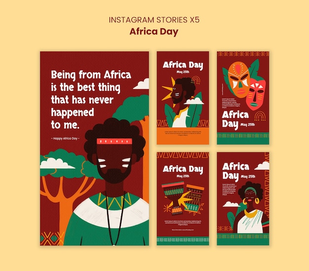 Celebrazione della giornata dell'africa su instagram