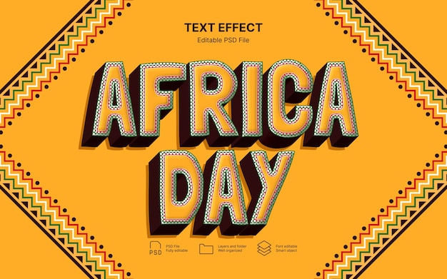 Africa day text effect