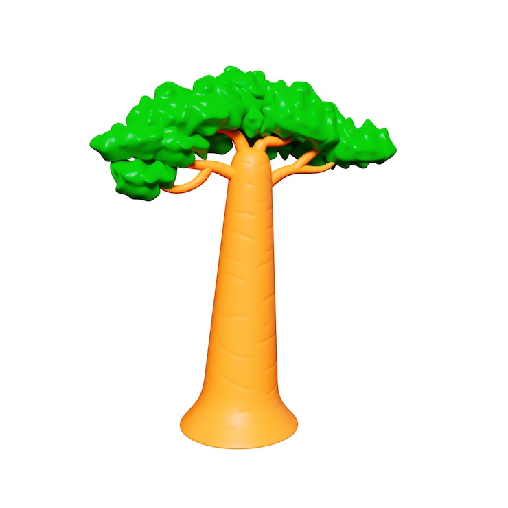 PSD africa elements 3d illustration