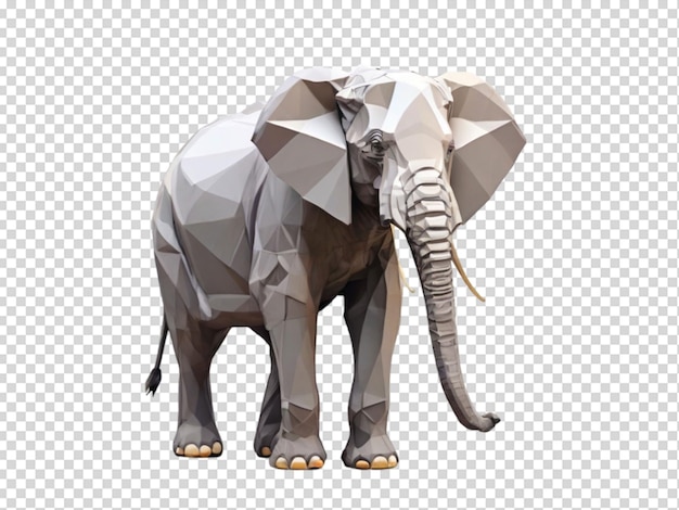 African elephant low poly png