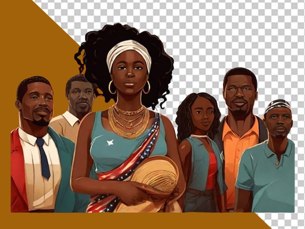 PSD african women memorial day concept