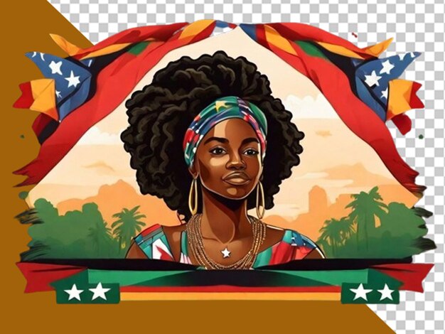 PSD african women memorial day concept