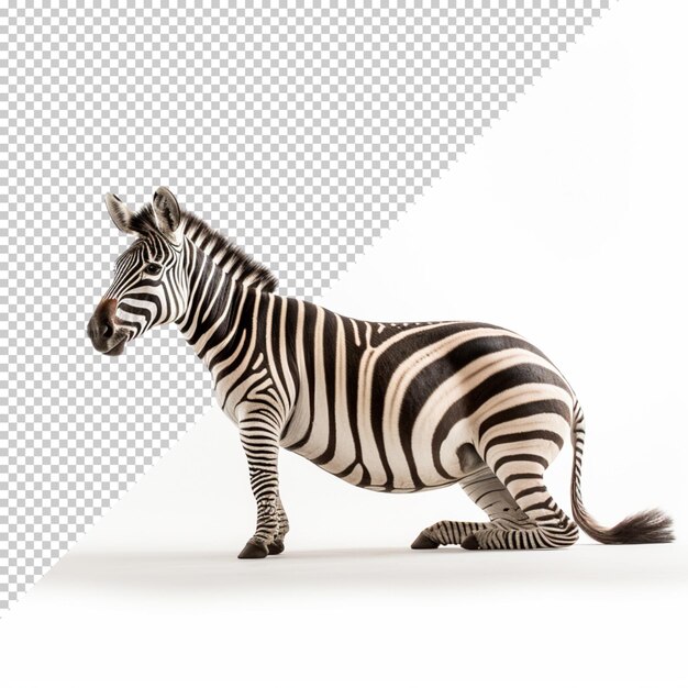 PSD african zebra isolated