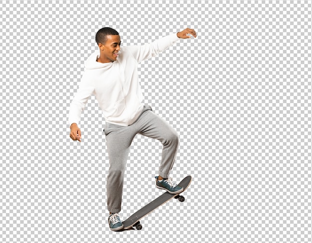 PSD afro american skater man