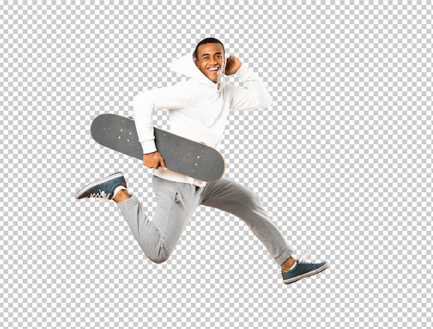 PSD afro american skater man