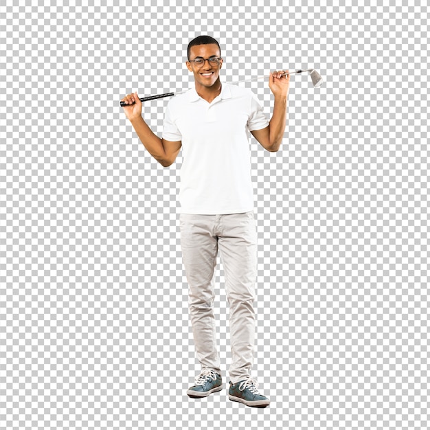 PSD afro-amerykański gracz w golfa