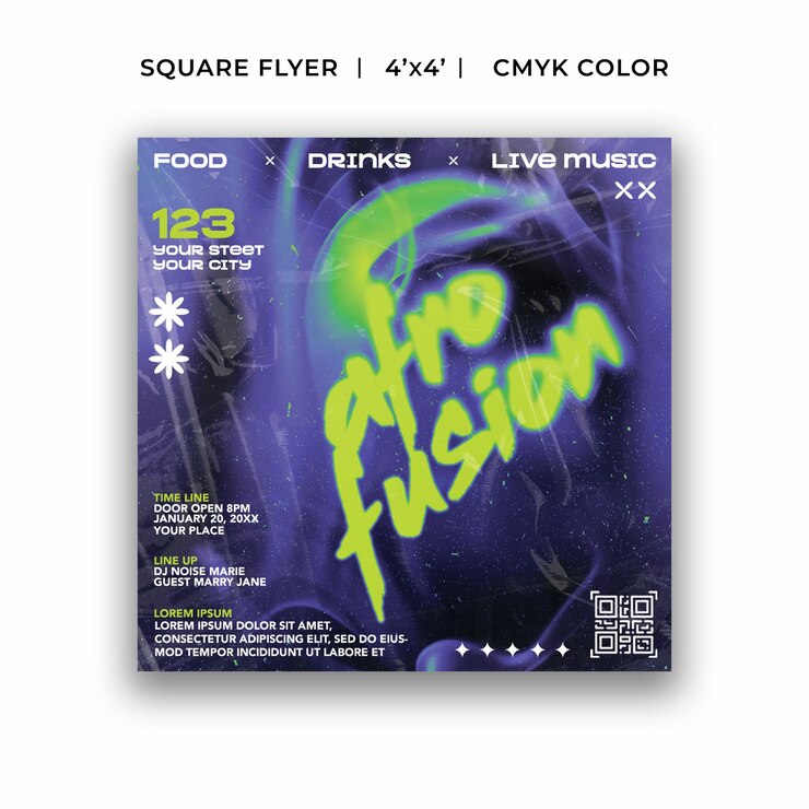 PSD afro fusion party flyer