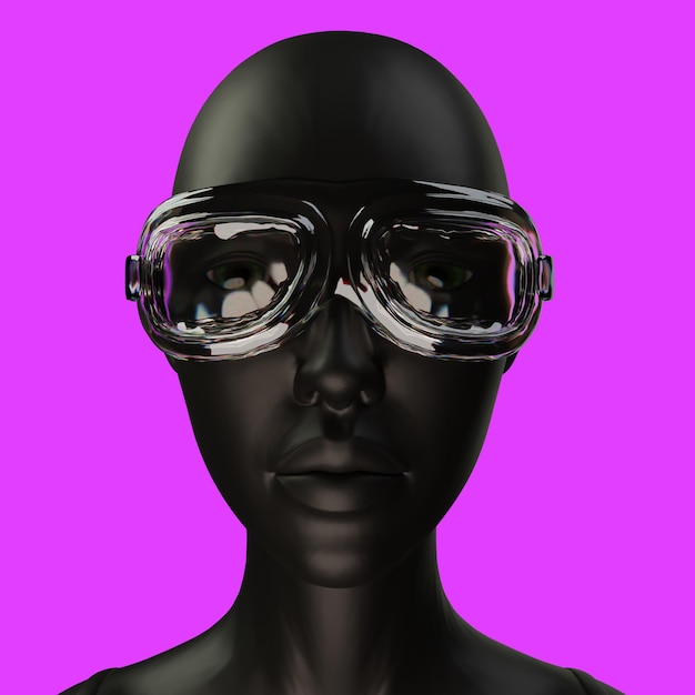 afro kobieta Renderowanie 3D Afryki