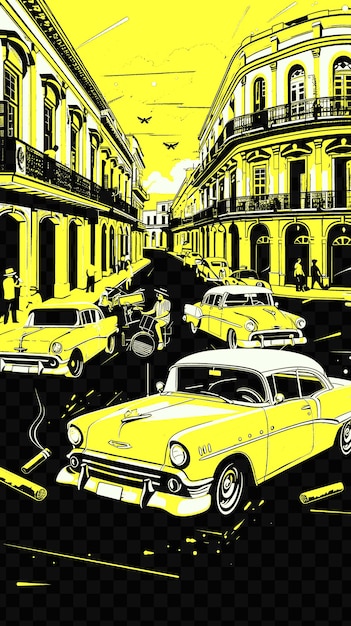 PSD afro-kubański zespół rumba grający na ulicy w hawanie z classi światowym dniem muzyki poster banner postcard