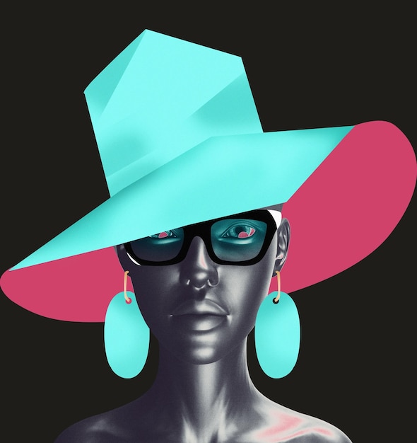 afro woman 3d rendering african