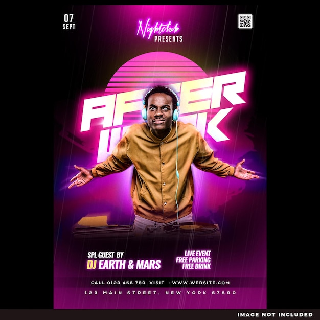 after work party flyer social media post