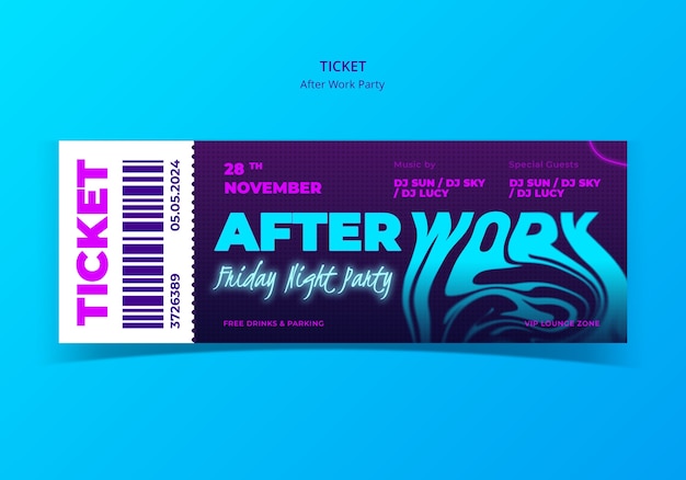 after work party template design