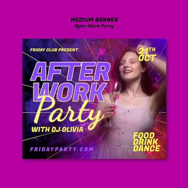 after work party template design