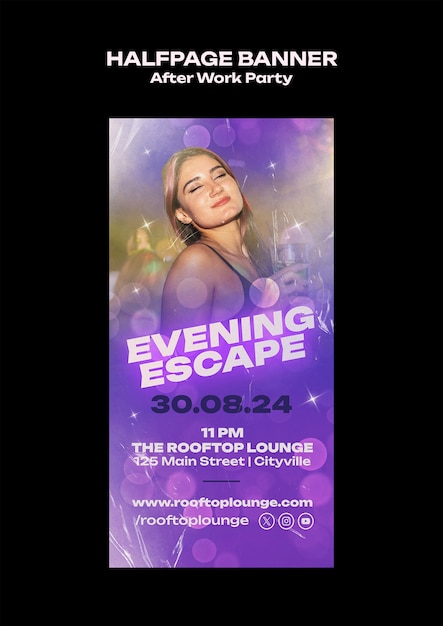 After work party template design
