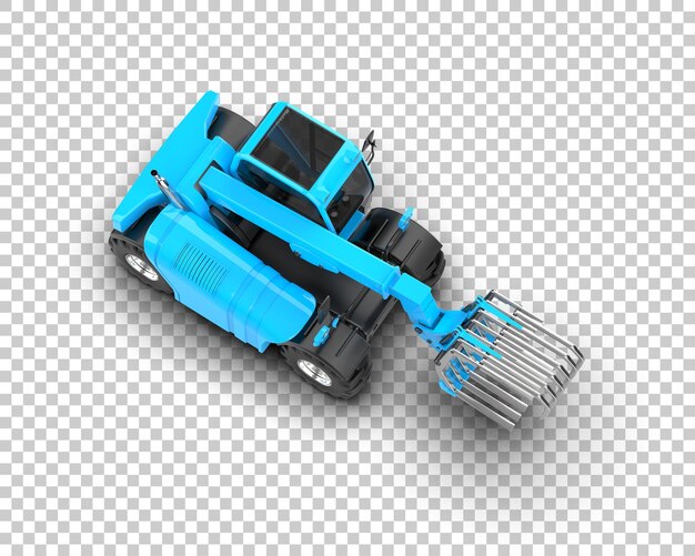 Ağaç Kesme Makinesi, arka planda izole edilmiş 3D render illüstrasyonu