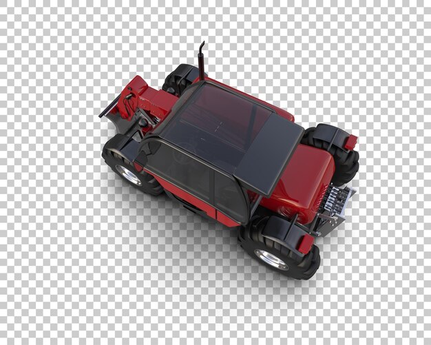 Ağaç Kesme Makinesi, arka planda izole edilmiş 3D render illüstrasyonu