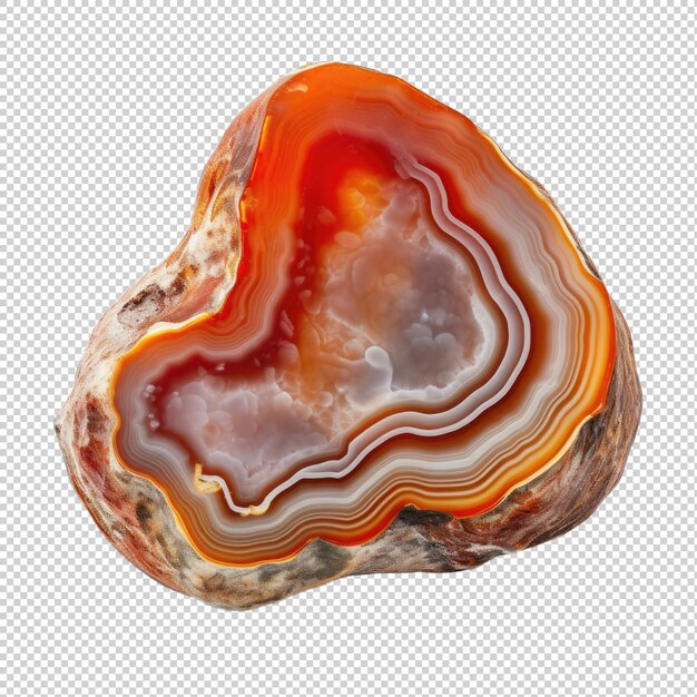 PSD agate gem isolated on transparent background generative ai