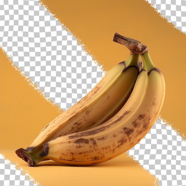 PSD aged banana alone on transparent background