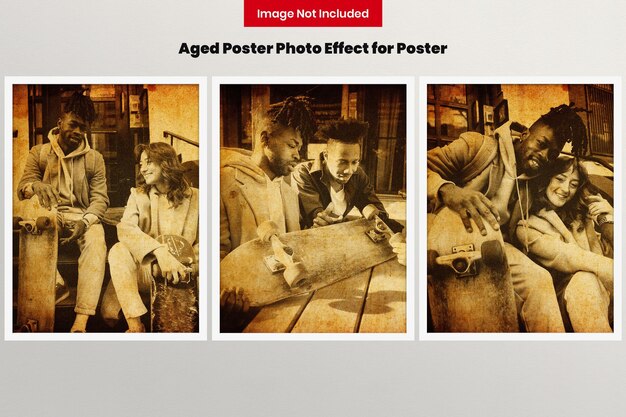 Aged Poster Photo Effect for Poster