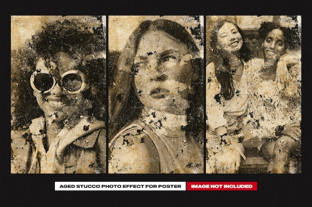 Aged Stucco Photo Effect for Poster
