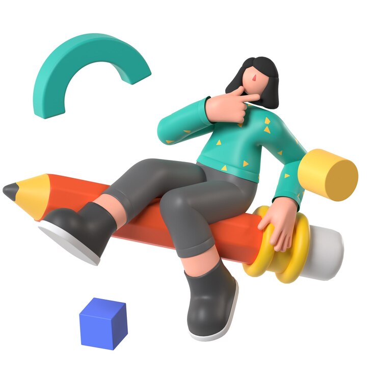 PSD agencja kreatywnego myślenia ilustracja 3d