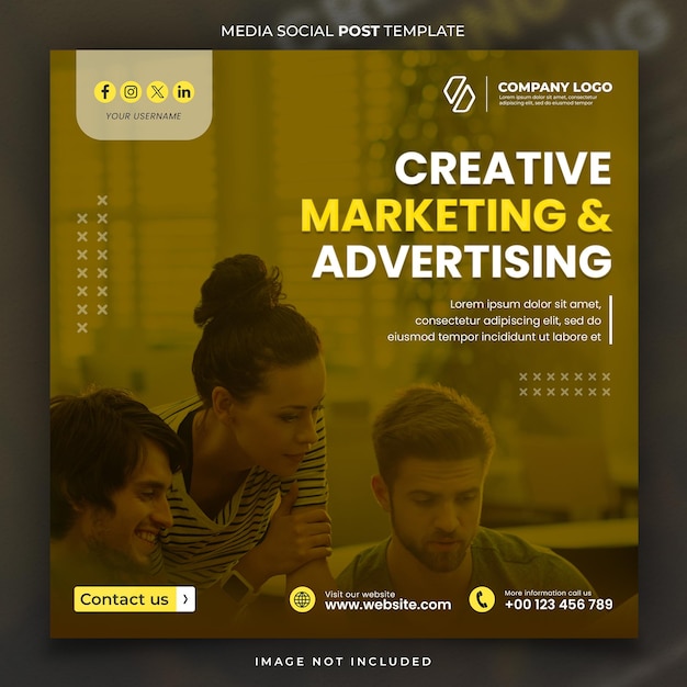 PSD agencja marketingowa i reklamowa media social post template