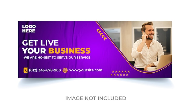 Agencja marketingu cyfrowego Facebook Cover Template Photoshop Design