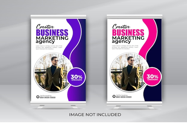 Agencja marketingu cyfrowego Roll Up Banner Standee Design