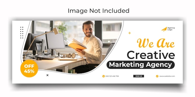 Agency digital marketing facebook cover and web banner template design