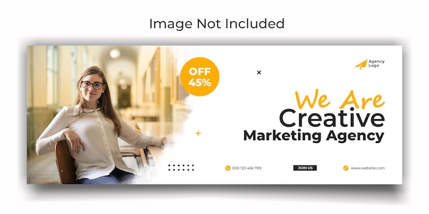 Agency digital marketing facebook cover and web banner template design