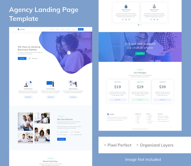 Agency landing page template