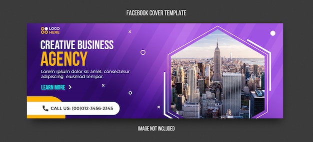 Шаблон обложки агентства современного фейсбука