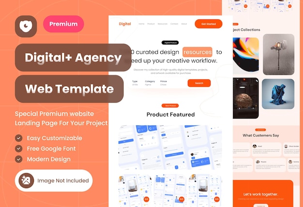 PSD agencyl landing page template design website