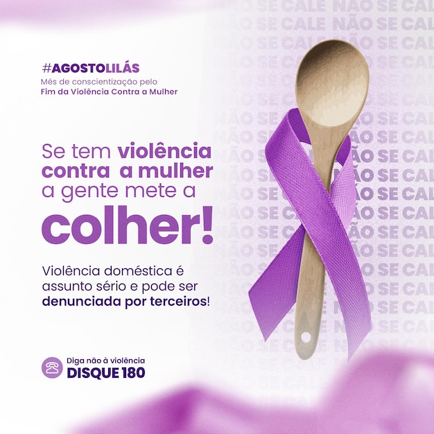 Agosto lilas combate violencia contra a mulher