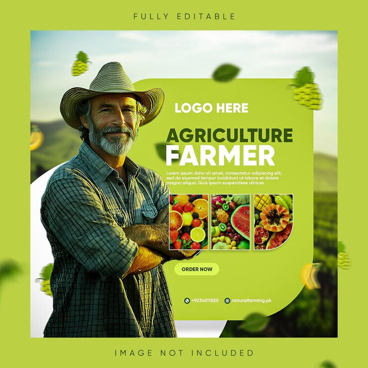 PSD agriculture farmer promotion flyer