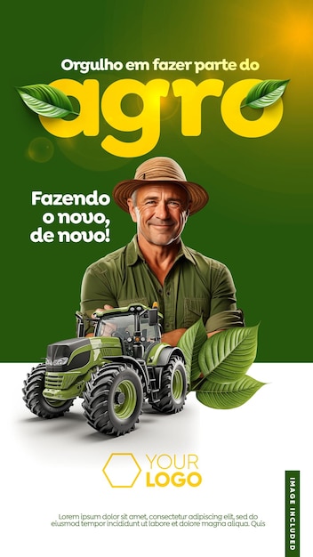 PSD agro social media stories for farmers