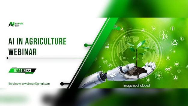 PSD ai in agriculture webinar cover template