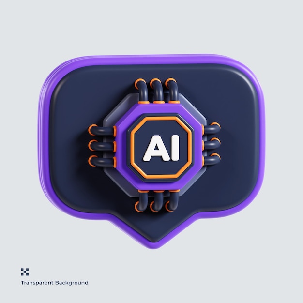 PSD ai chat 3d icon