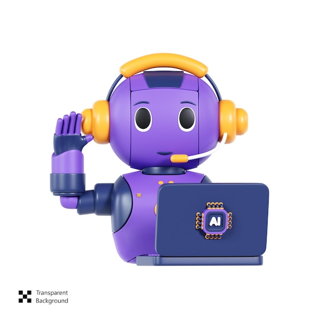 PSD ai chat bot 3d icon